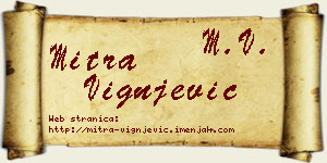 Mitra Vignjević vizit kartica